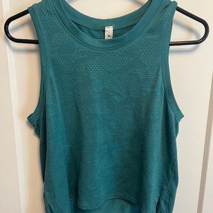 Lululemon Teal Crop Tank Size 4